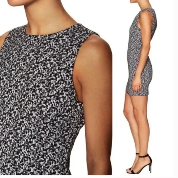 Elizabeth and James Black and White Fitted Dress - Picture 2 of 8